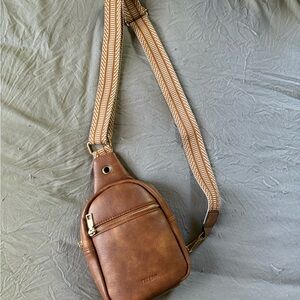 Brown Leather Sling Bag